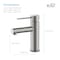 Kibi Circular X Single Handle Bathroom Vanity Sink Faucet with Pop Up Drain C-KBF1010BN-KPW100BN - alternate 8